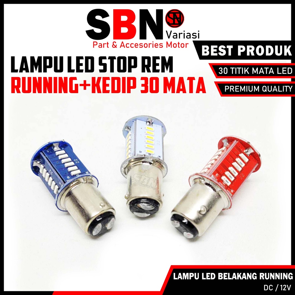 Jual Lampu Stop Running Titik Mata Led Bohlam Belakang Rem Motor