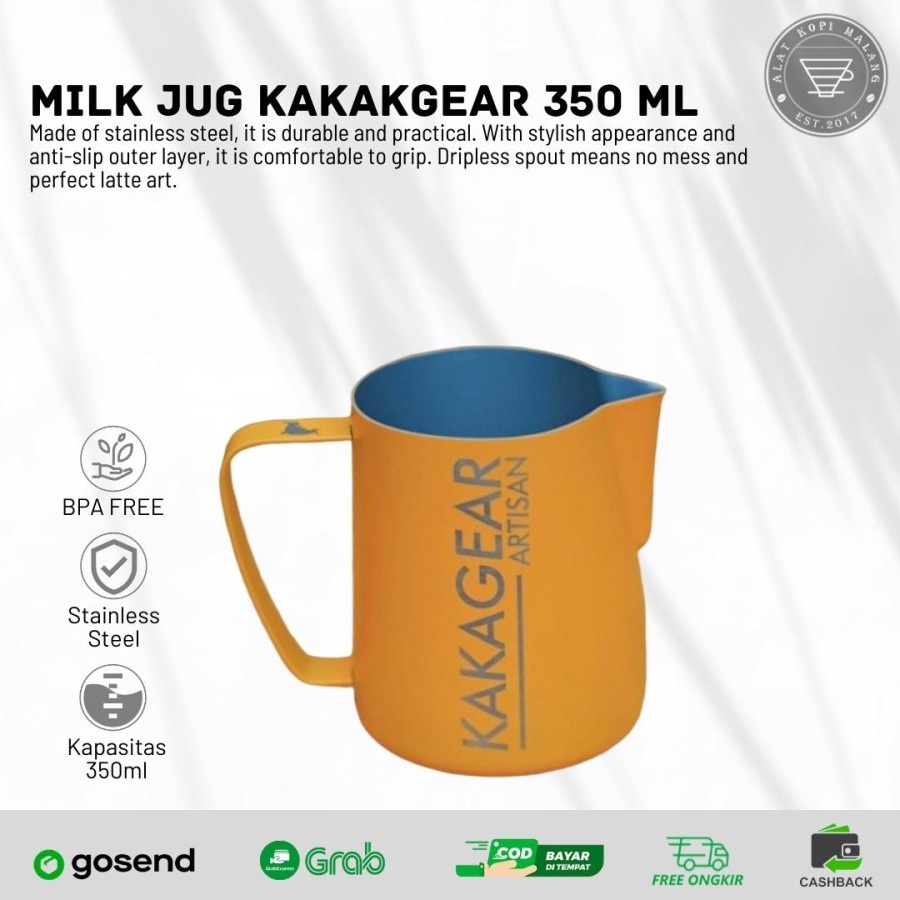 Jual Kakagear Stealth Ml Artisan Latte Art Milk Jug Shopee