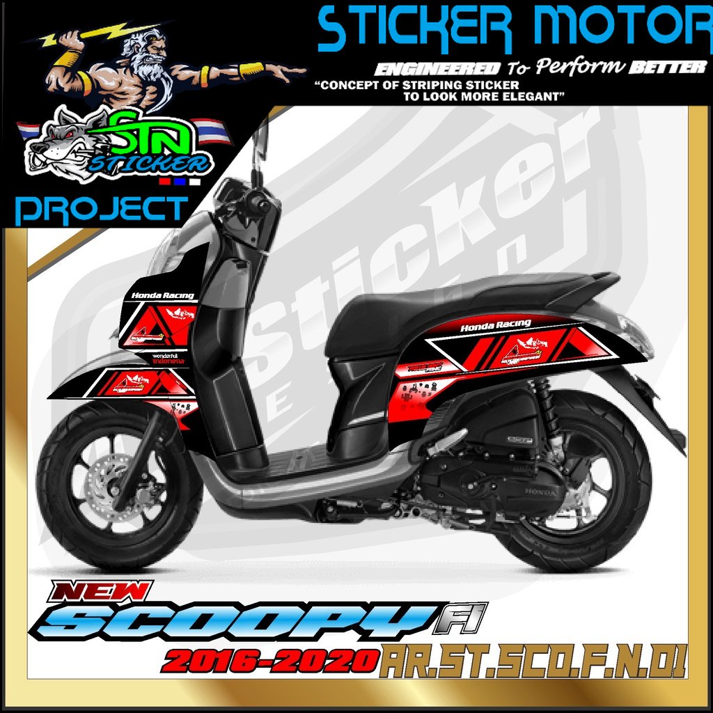 Jual Scoopy Sticker Striping Scoopy Stiker Motor