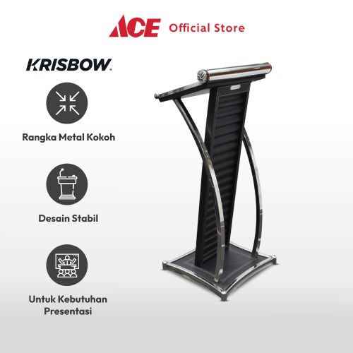 Jual Ace Krisbow Podium T Hitam Mimbar Meja Tinggi Panggung Tempat