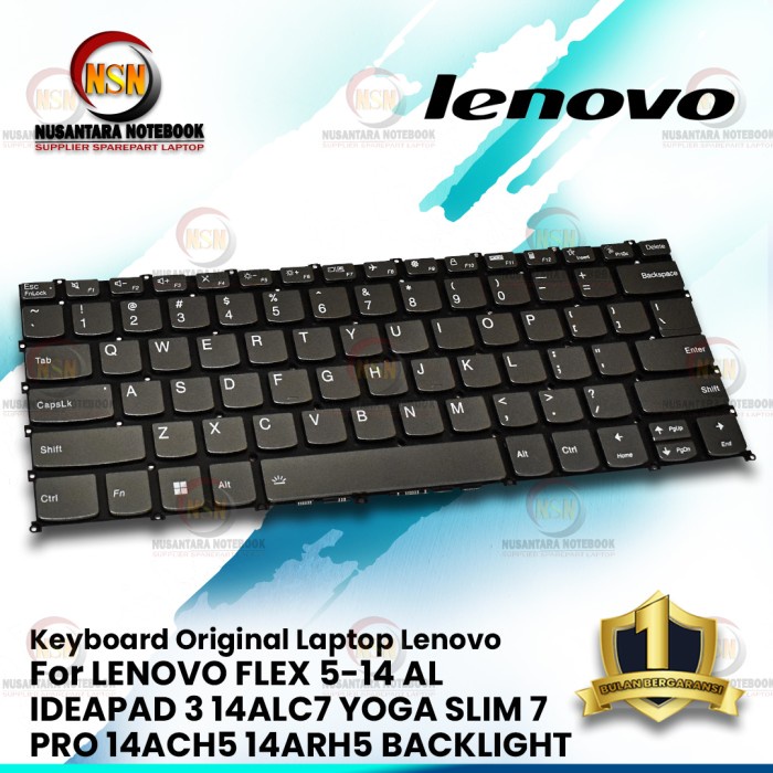 Jual Keyboard Original Laptop Lenovo Flex Al Yoga Slim Backlight