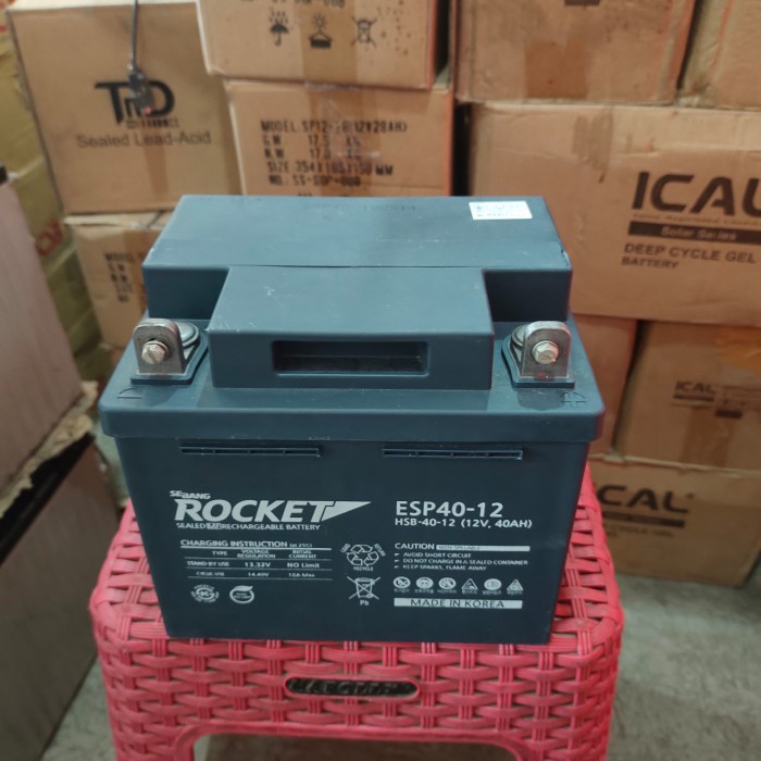 Jual BATTERY VRLA ROCKET 12V 40AH Shopee Indonesia