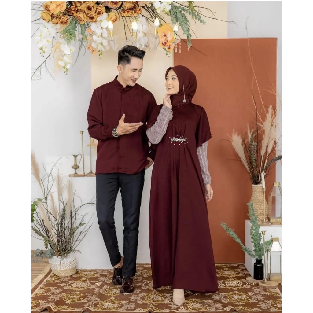 Jual Baju Pasangan Keluarga Couple Muslimah Suami Istri Lamaran Promo