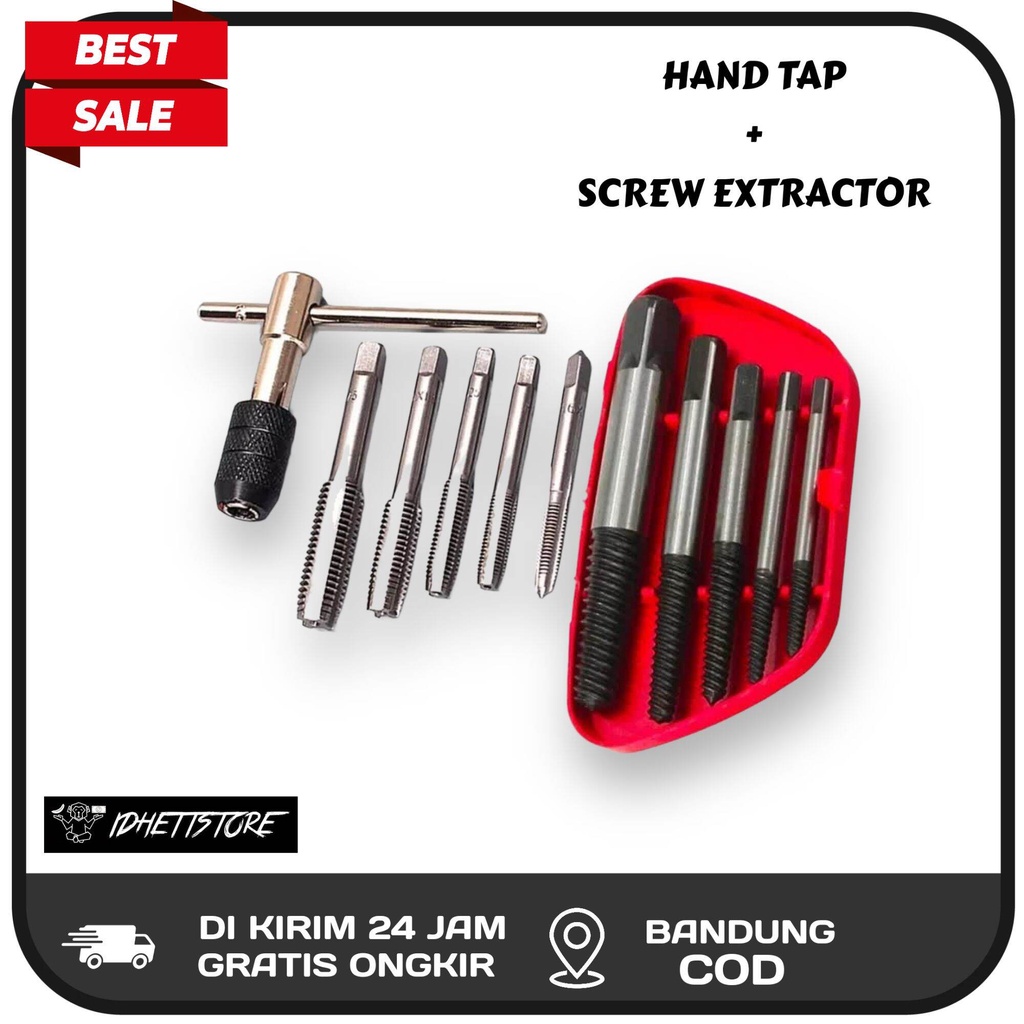 Jual Hand Tap Set M M Gagang Handle Screw Extractor Tap Pembuka