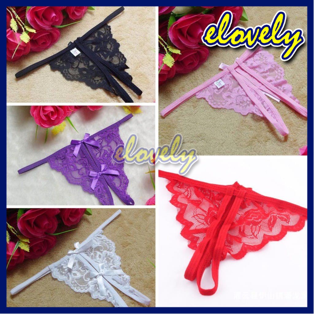 Jual Elovely Lingerie Sexy Hot Pakaian Dalam Wanita G String Kupu Kupu