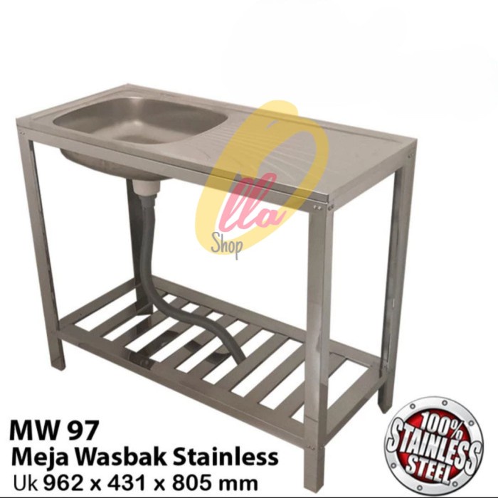 Jual Meja Wasbak Cuci Piring Stainless Steel Mr Dapur Mw Portable