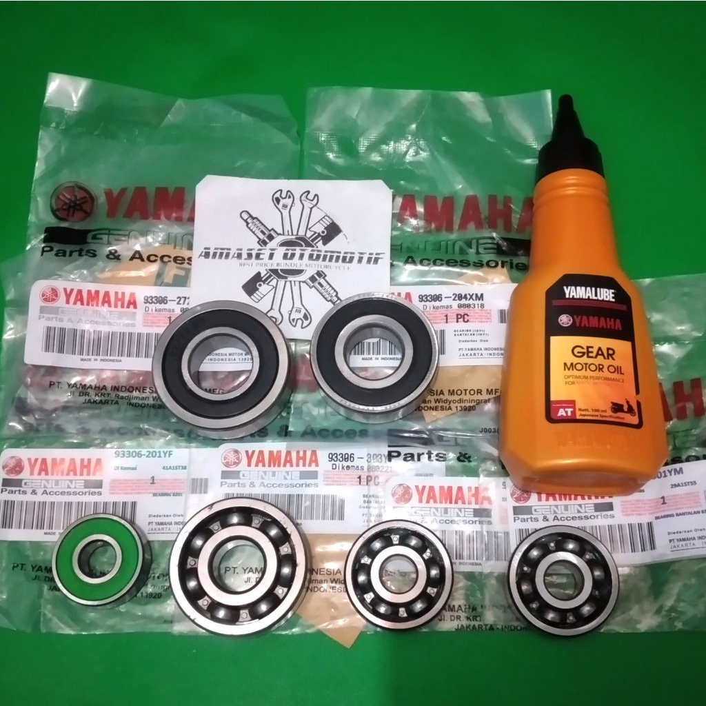 Jual Paket Bearing Rasio Plus Oli Gardan Mio M3 Mio Soul GT 125 Fino