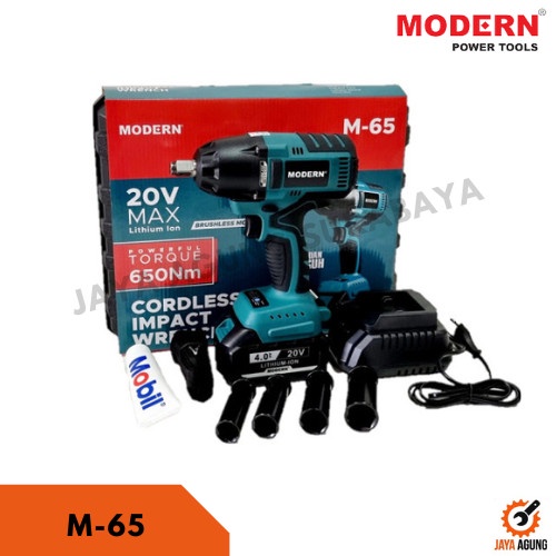 Jual MODERN M 65 Mesin Bor Pembuka Baut Baterai Cordless Impact Wrench