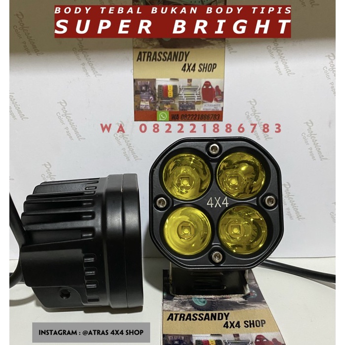 Jual Lampu Sorot Foglamp Bumper LED Kuning Kabut Offroad Jimny Taft