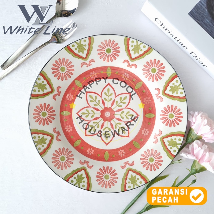 Jual WHITE LINE 1 Pcs KYOTO Dinner Plate 10 5in Piring Ceper Keramik