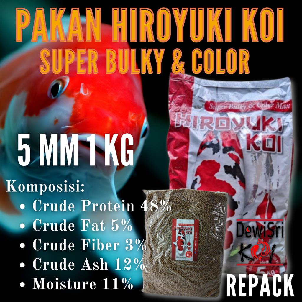 Jual Repack Pakan Koi Hiroyuki Super Bulky And Color Max Size Mediu