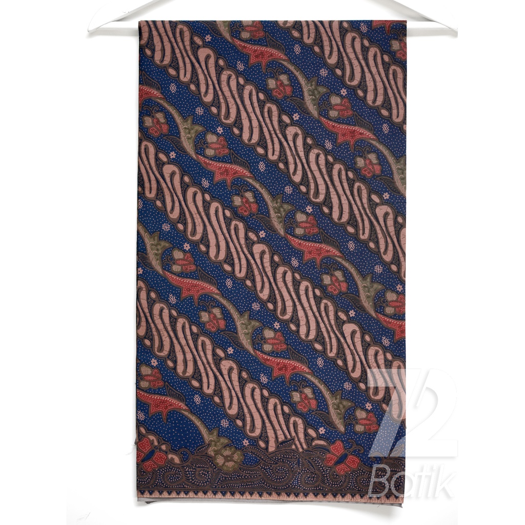 Jual Kain Batik Katun Premium Motif Parang Sulur Warna Biru Merah Hijau