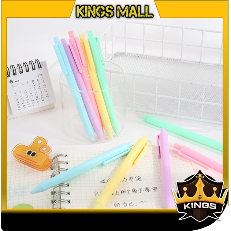 Jual Kings S Pen Gel Pulpen Mekanik Polos Pastel Seri Macaron