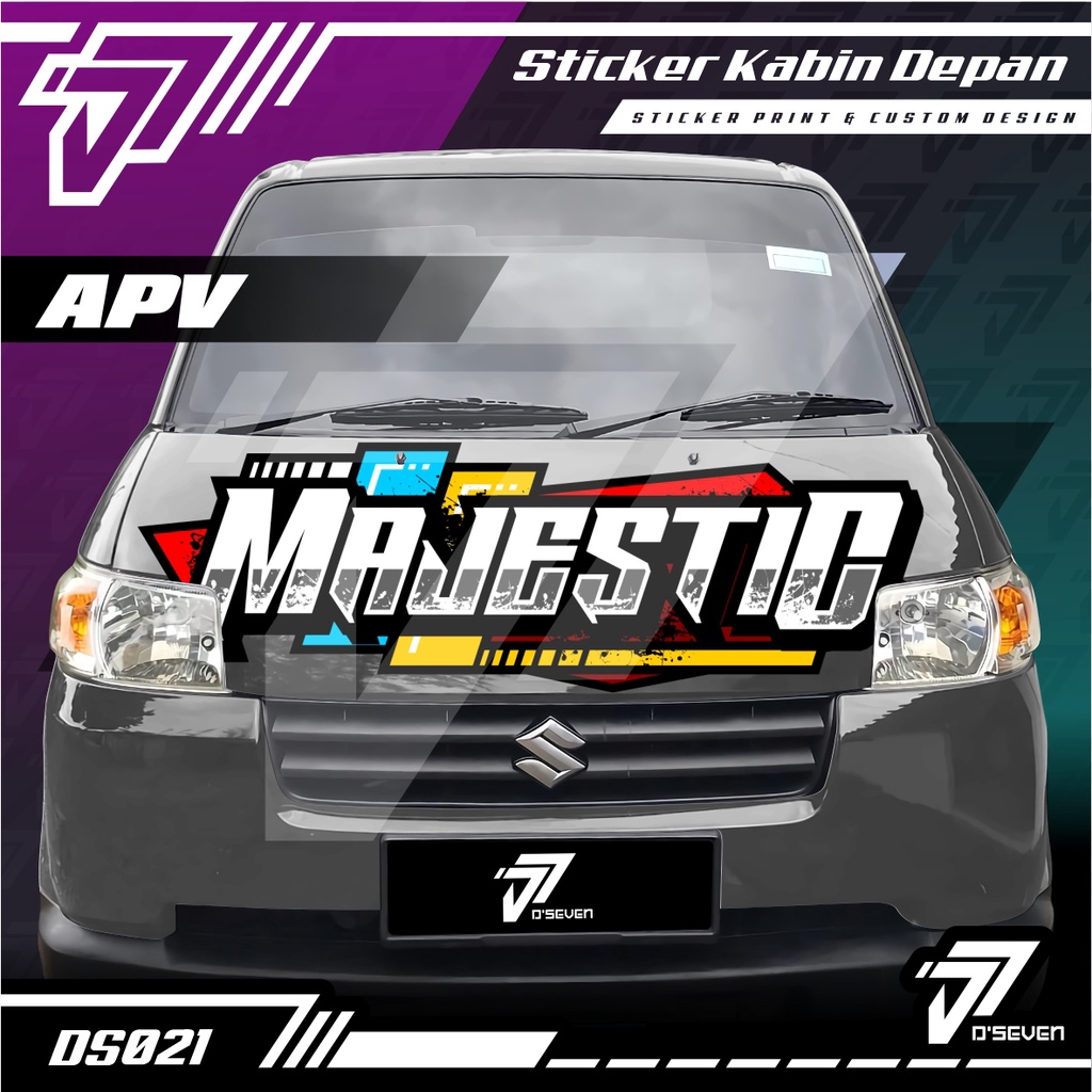 Jual Stiker Decal Kabin Depan Pick Up APV MAJESTIC Custom Bisa Request