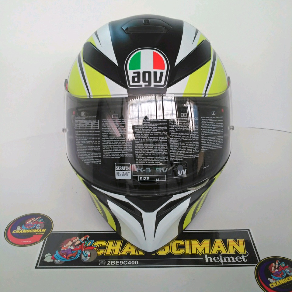 Jual AGV K3 SV SNI TOP AVIOR WHITE LIME ORIGINAL Shopee Indonesia