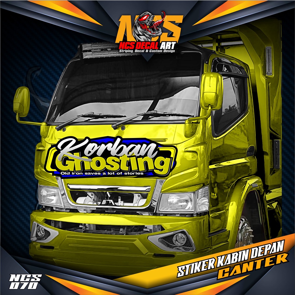 Jual Stiker Decal Kabin Depan Armada Darat All Truk Canter Ragasa