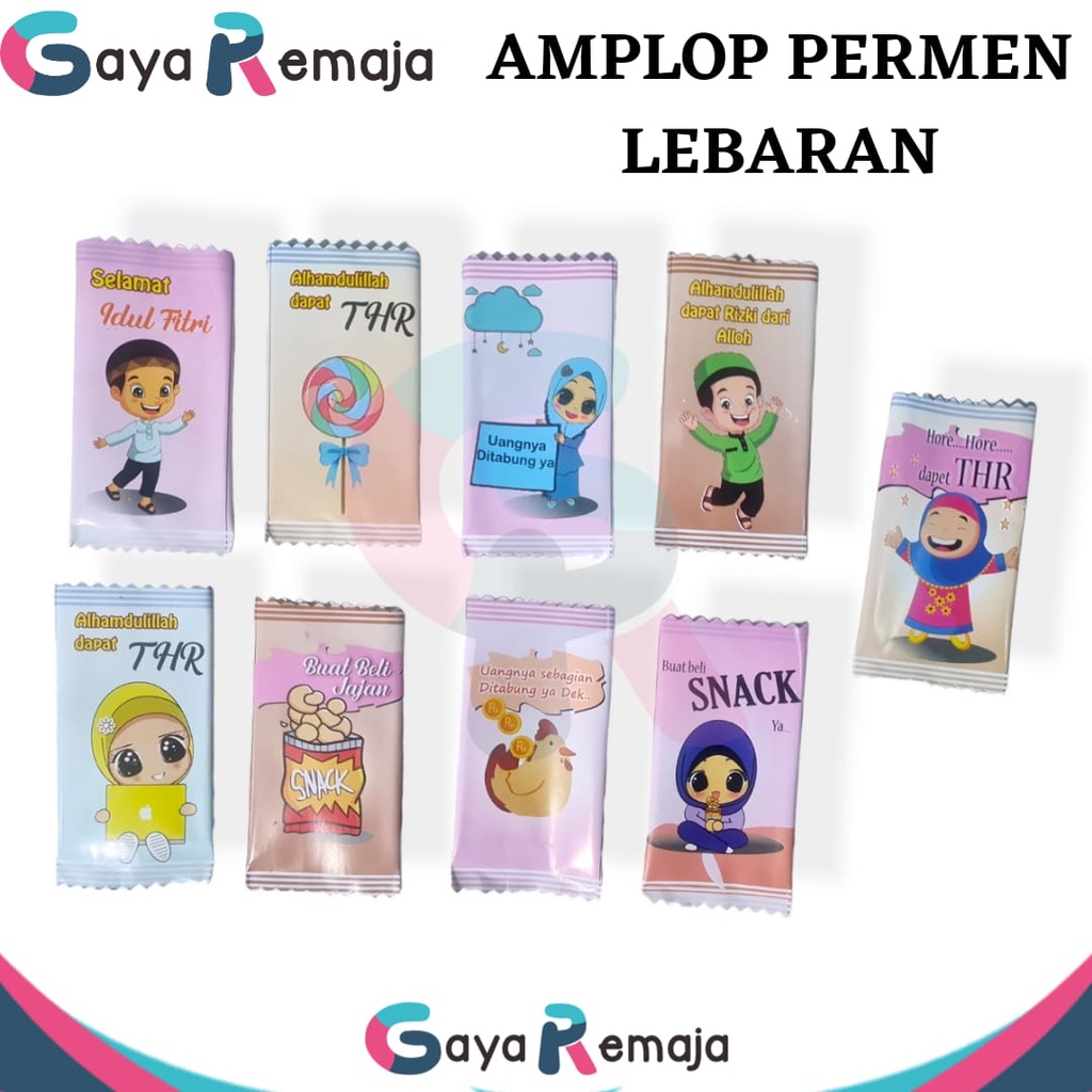 Jual Amplop Permen Lebaran Isi Amplop Bentuk Permen Lebaran