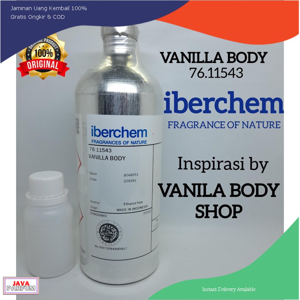 Jual PARFUM VANILA B0DY BIBIT MURNI 100 ML BY IBERCHEM PARFUM MURAH