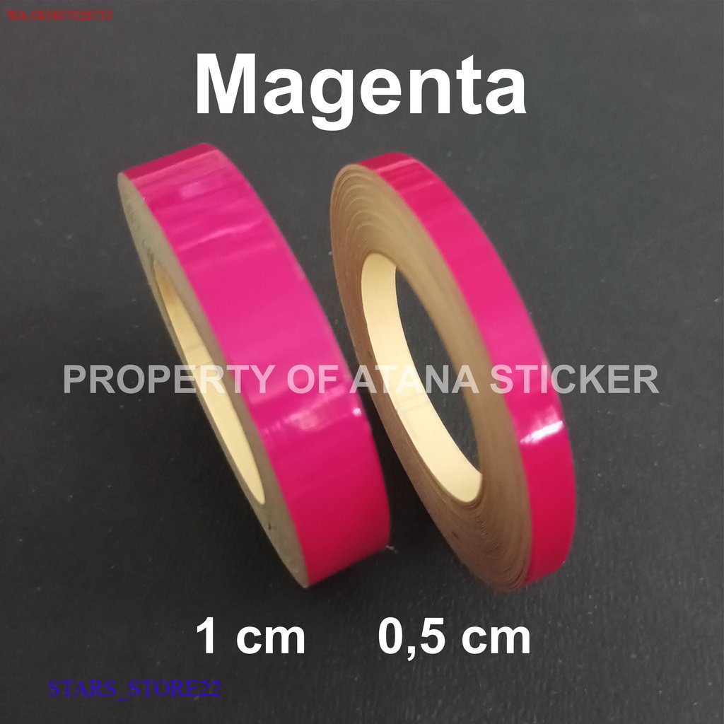 Jual Stiker List Velg Body Sepeda Motor Matic Mobil Magenta Pink Merah