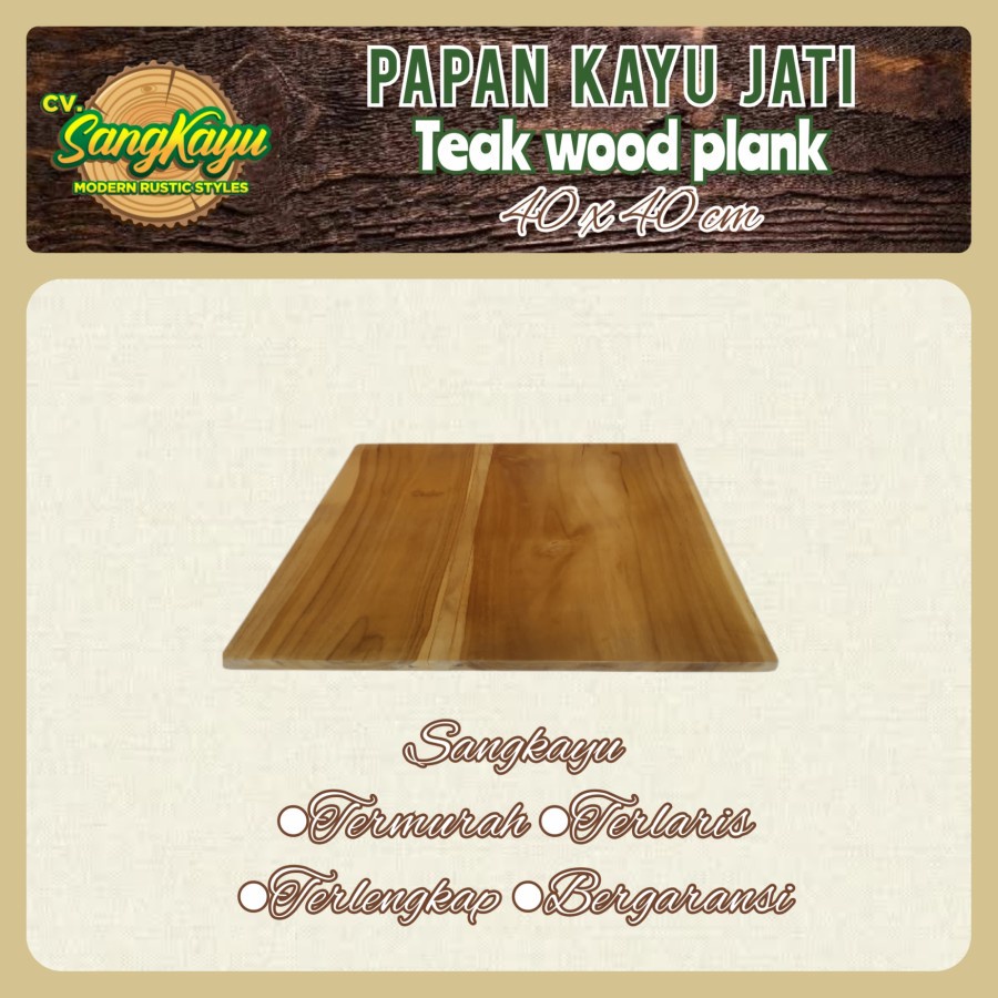 Jual Papan Kayu Jati Asli X Papan Ambalan Wooden Board Bahan Daun