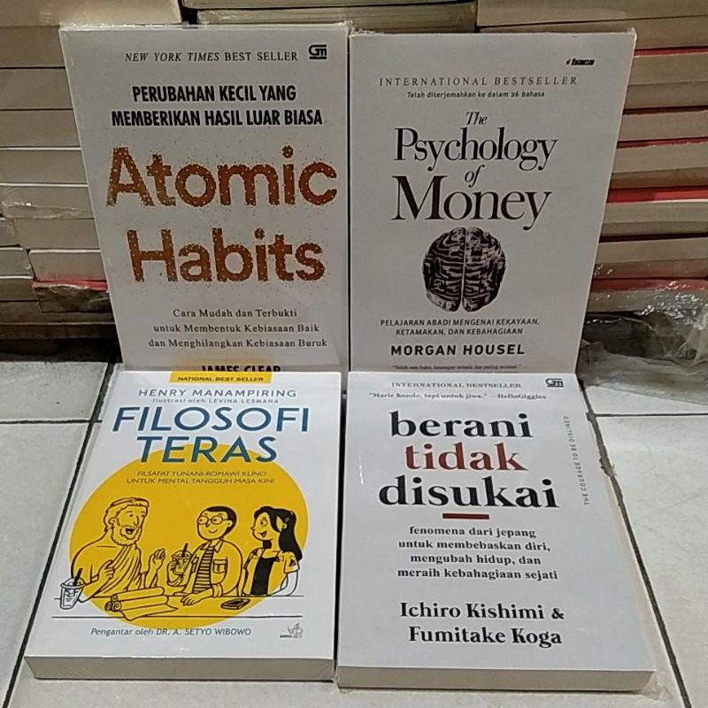 Jual PAKET 4 BUKU BESTSELLER BERANI TIDAK DISUKAI ATOMIC HABITS