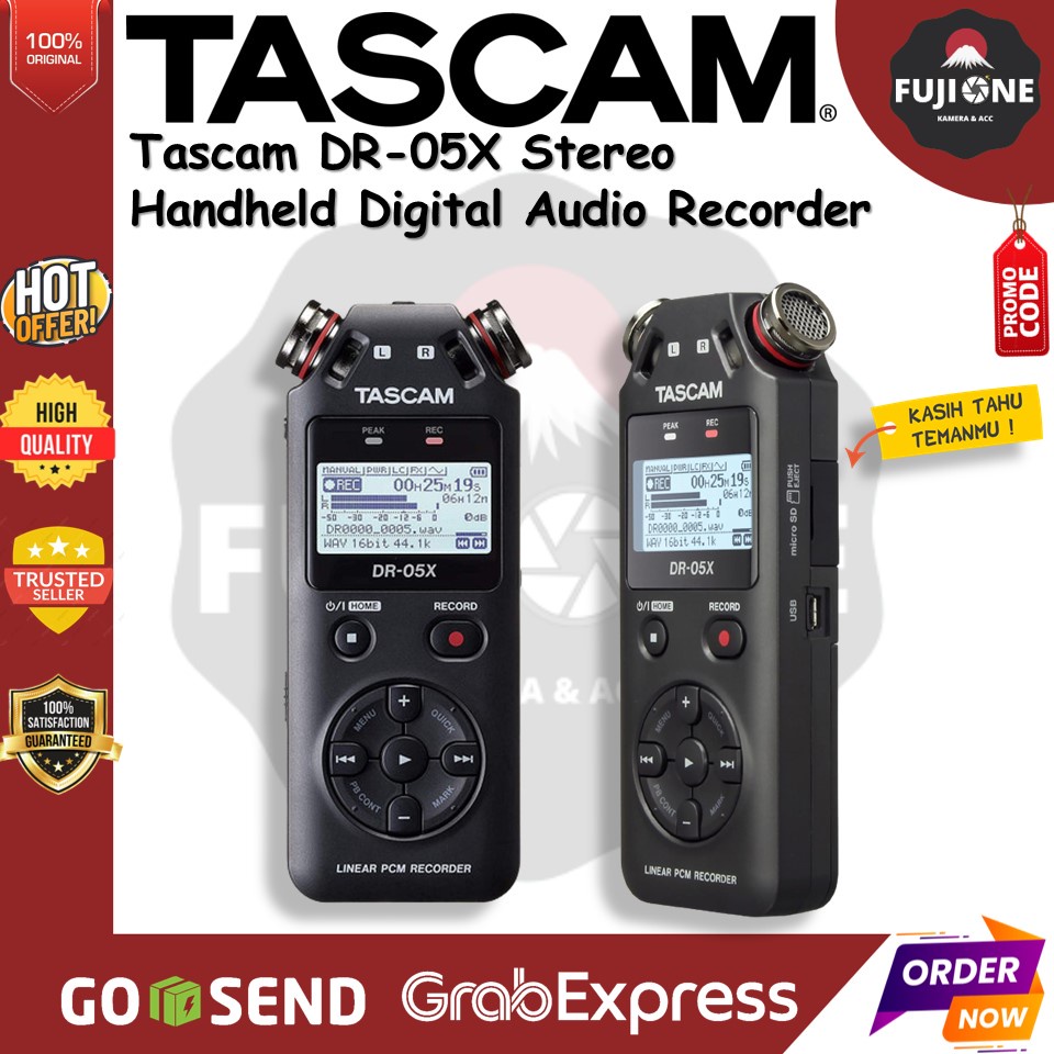 Jual Tascam DR 05X Stereo Handheld Digital Audio Recorder GARANSI