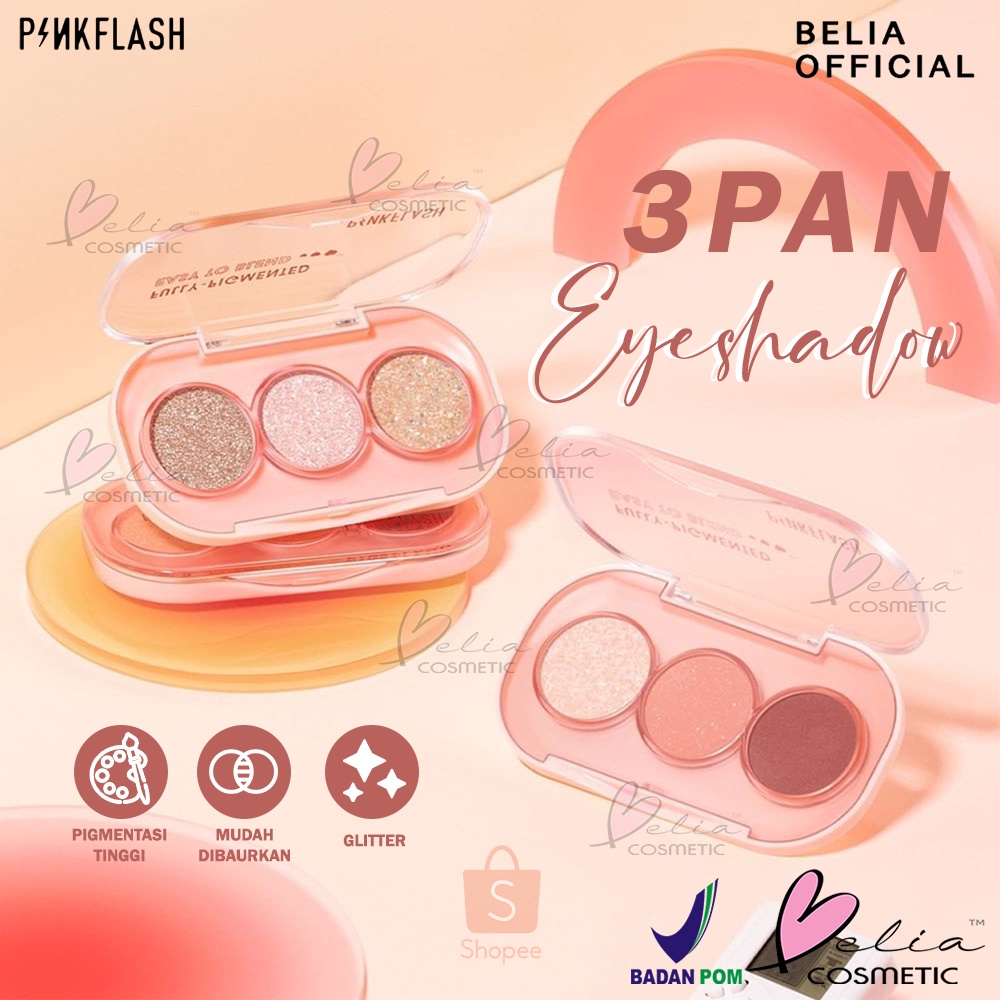 Jual Pinkflash Pan Eyeshadow Palette Pf E Giltter High Pigment