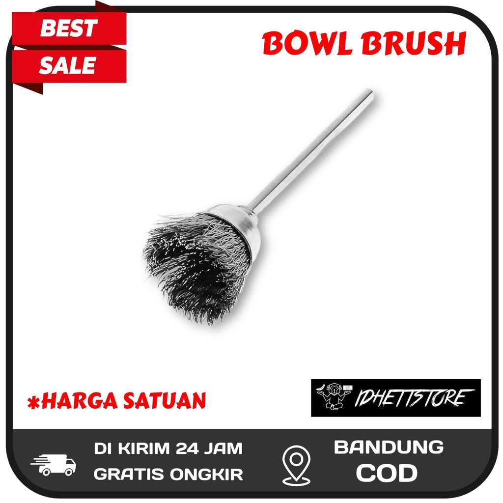 Jual Sikat Kawat Wire Brush Silver Mini Grinder Mangkok Roda Besi Baja