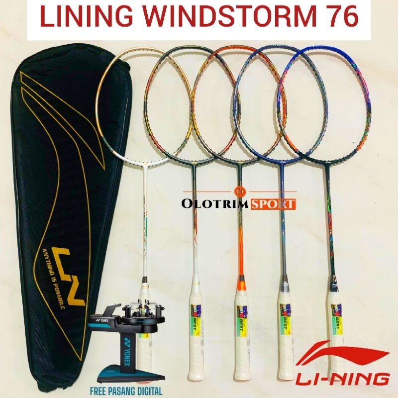 Jual Raket Badminton LINING WINDSTORM 76 5u Original Shopee Indonesia