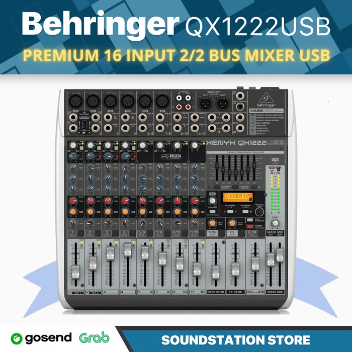 Jual Behringer Xenyx Qx Usb Premium Input Bus Mixer Usb