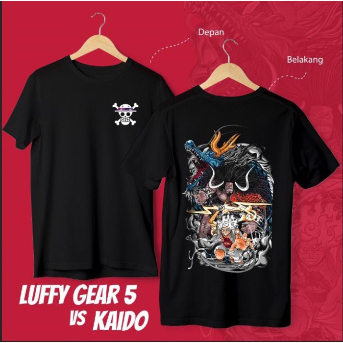 Jual Kaos Luffy Gear Vs Kaido Kaos One Piece Kaos Anime Premium