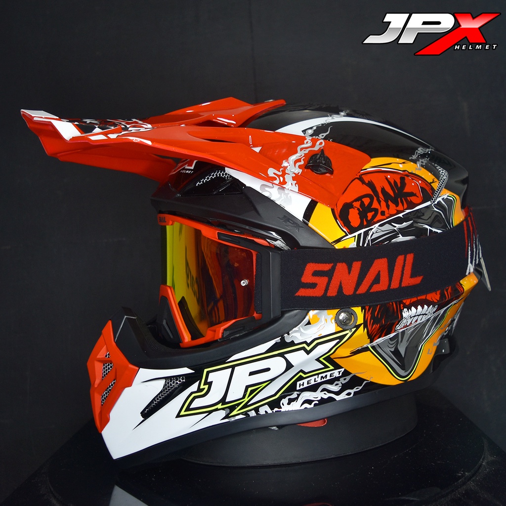 Jual Helm Jpx Cross Fox X Black Glossy Paket Ganteng Google Snail