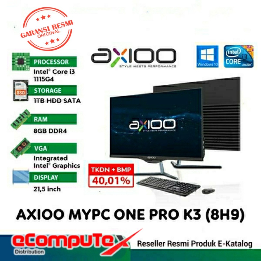 Jual Pc Aio Axioo Mypc One Pro K H I Ram Gb Tb Fhd Tkdn