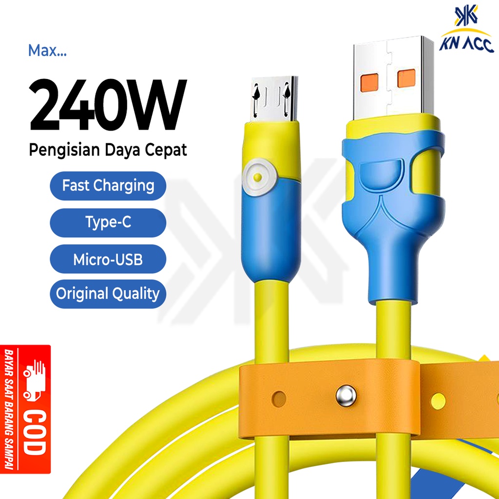 Jual Kn Acc Kabel Data Charger Silicon Colourfull Nvn Kd Micro Usb