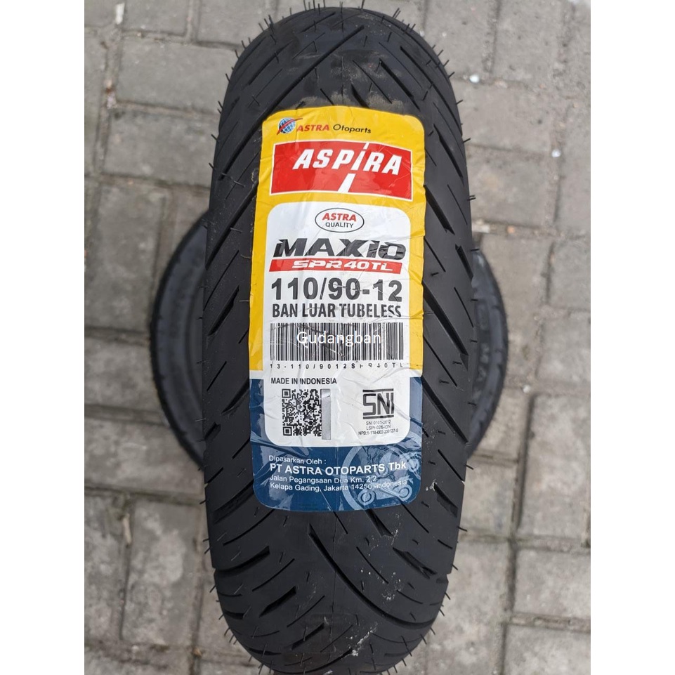 Jual Aspira Maxio SPR 40 110 90 12 TUBELESS Ban Luar Motor Scoopy Donat