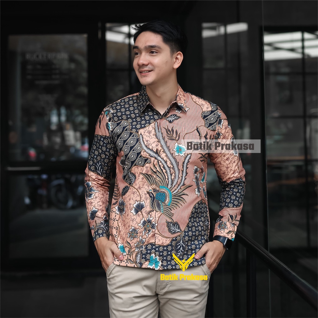 Jual Kemeja Batik Prakasa Motif Respati Slimfit Lengan Panjang Batik