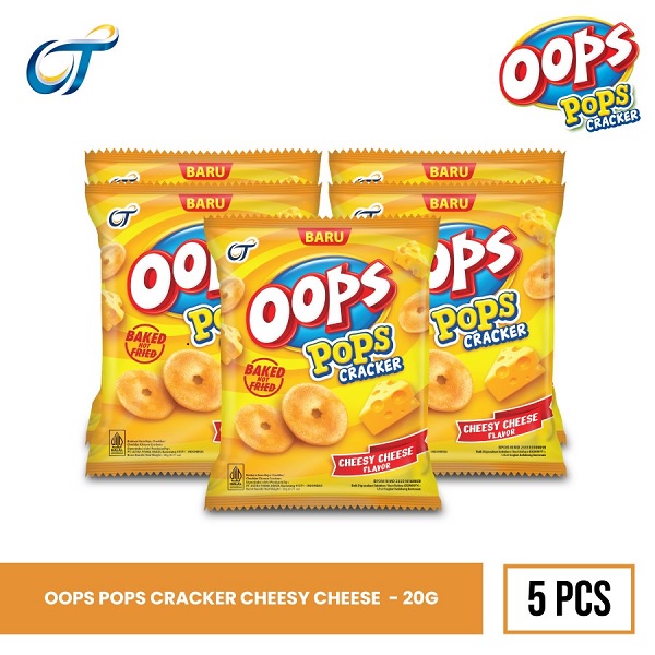 Jual OOPS POPS CRACKER CHEESY CHEESE 20GR ISI 5 PCS Shopee Indonesia