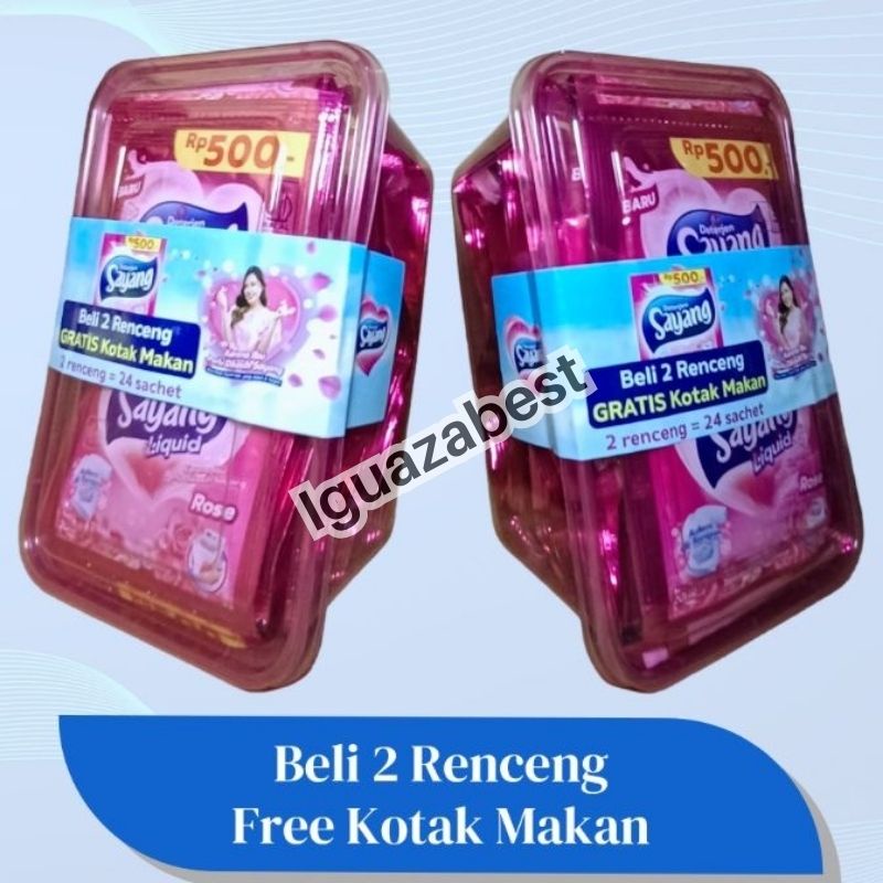 Jual 24 PCS SABUN SAYANG CAIR DETERGEN SAYANG LIQUID 2 RENCENG GRATIS