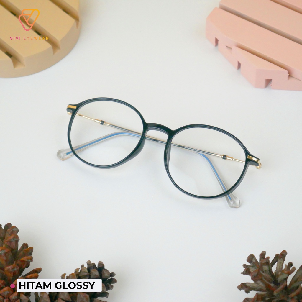 Jual Vivi Eyewear Frame Kacamata Pria Wanita Bulat Besi Haruki