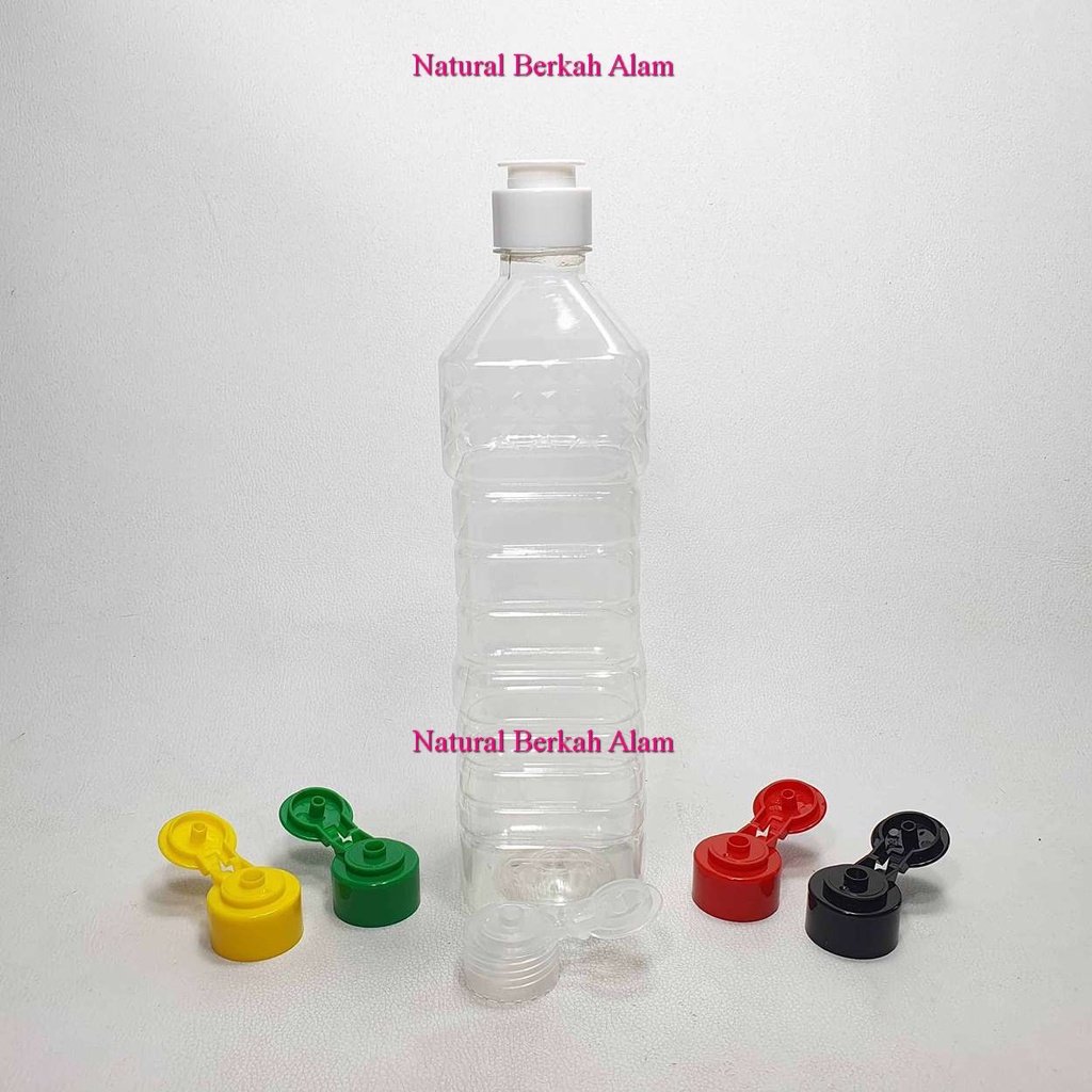 Jual Botol Plastik Kotak Gth Ml Natural Tutup Fliptop Jamur Botol