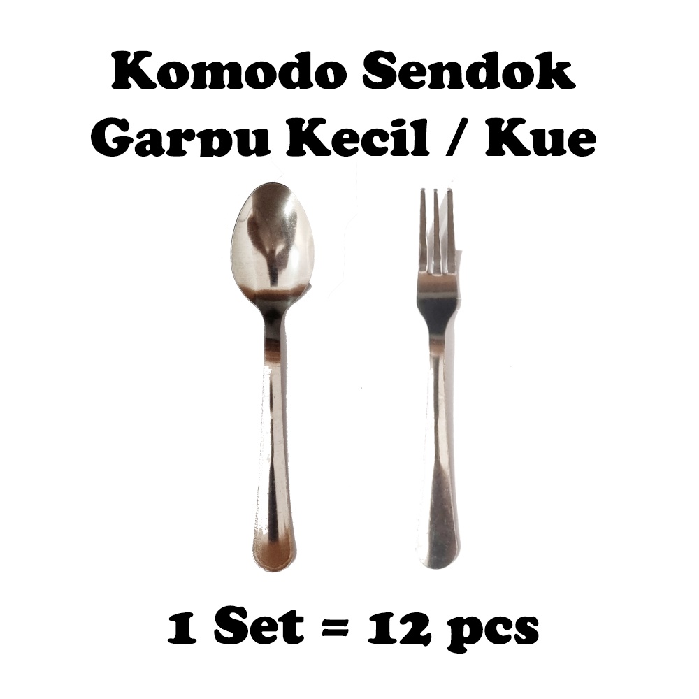 Jual Komodo Sendok Garpu Kecil Glowsy Stainless 12 Pcs Shopee Indonesia