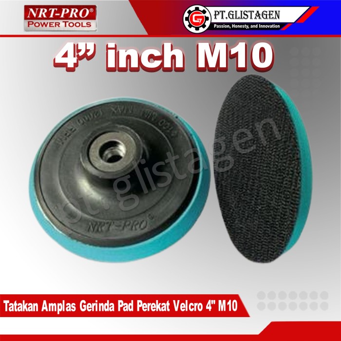 Jual NRT PRO Tatakan Amplas Gerinda Pad Perekat Velcro 4 Inch M10