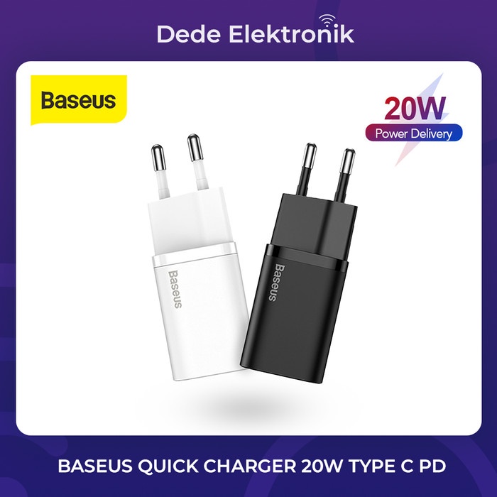 Jual Baseus Kepala Charger Type C PD Quick Charger 20W Super Si