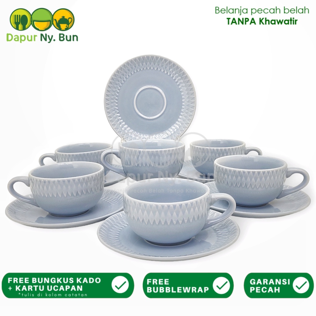 Jual 6 Pasang Cangkir Kopi Set Motif Diamond Tea Cup Saucer Shopee