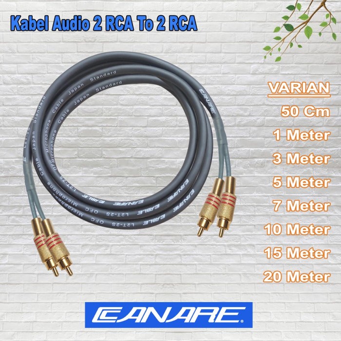 Jual Juan Kabel Audio Kabel Power Rca Gold To Rca Gold Canare