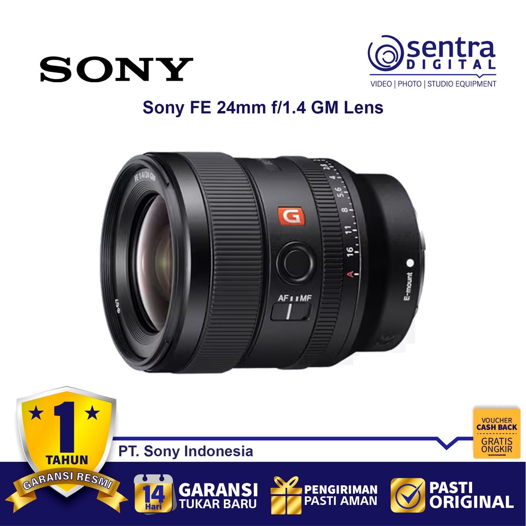 Jual Sony FE 24mm F 1 4 G Master Lens SEL24F14GM Shopee Indonesia