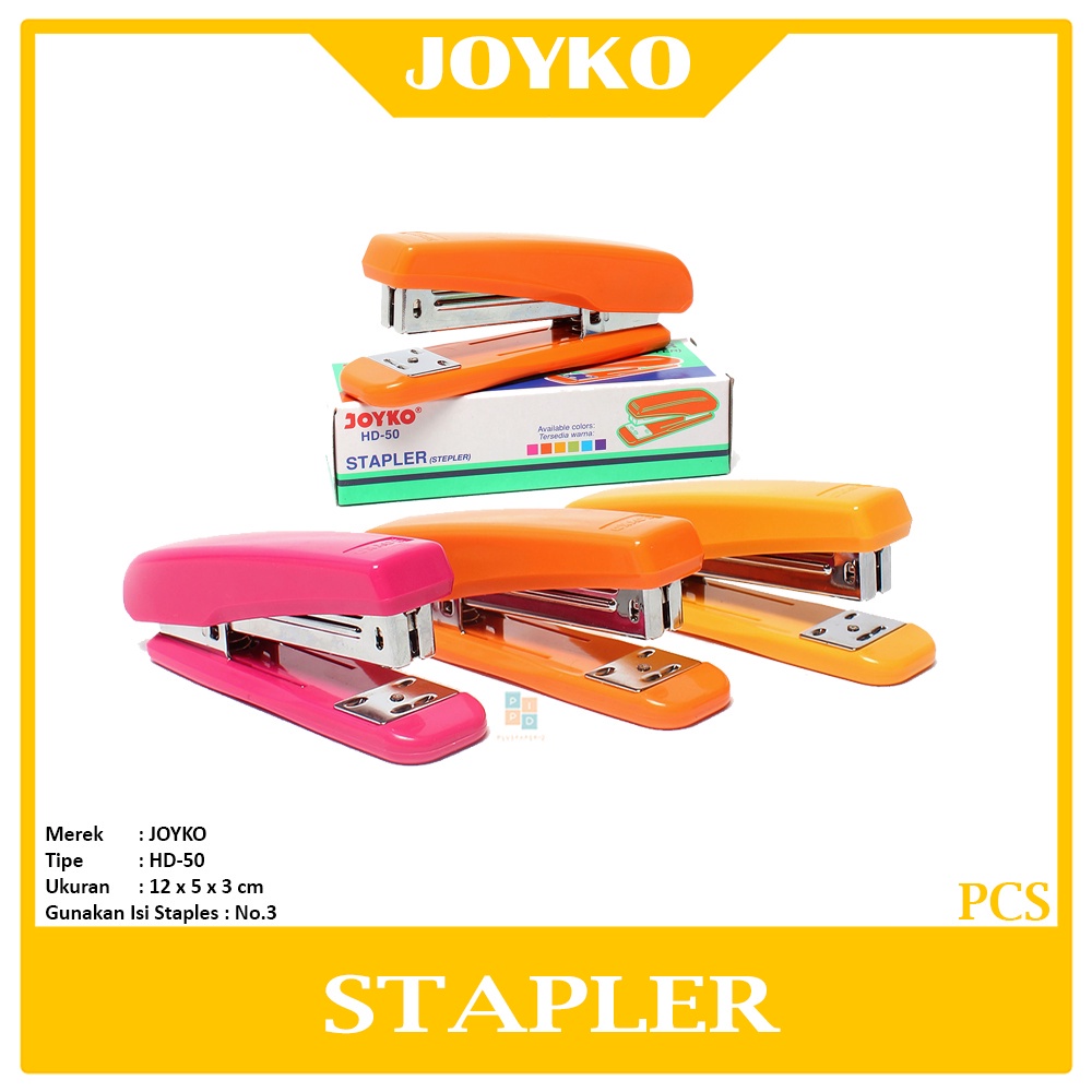 Jual JOYKO Stapler Staples Besar HD 50 Berwarna Pcs Shopee