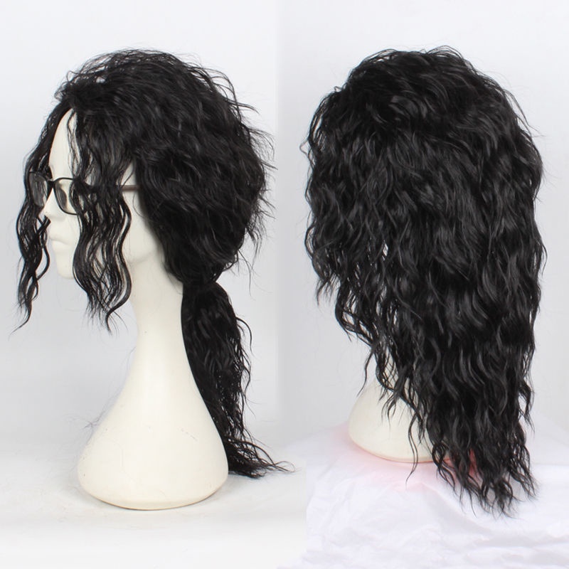 Jual Michael Jackson COS Wig Laki Laki Raja MJ Fashion Hitam Pelajar