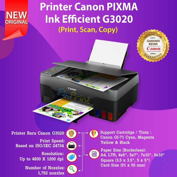 Jual Printer Canon Pixma Ink Efficient G Wifi Print Scan Copy