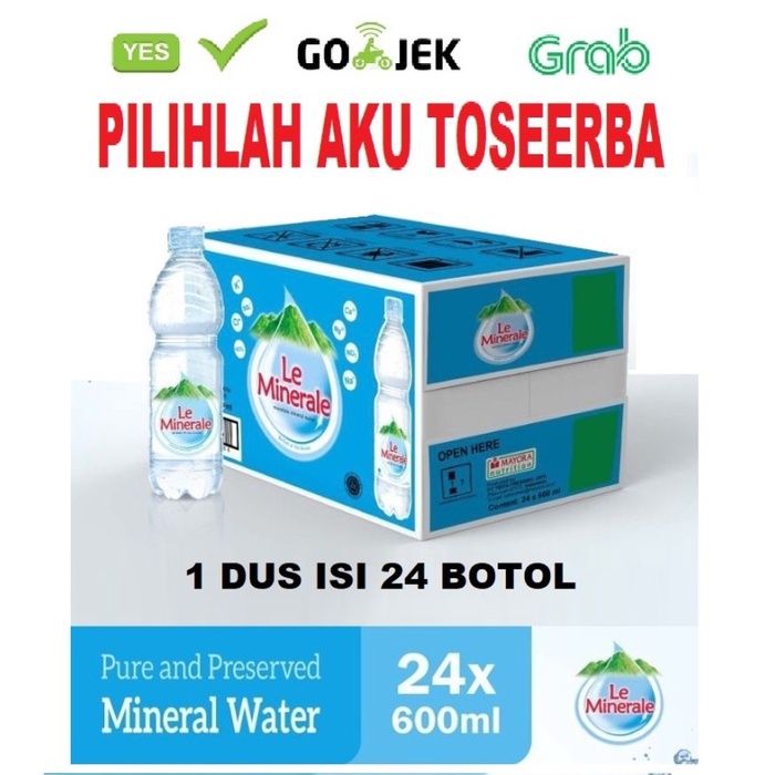 Jual Le Minerale Air Mineral Botol Pet 600 Ml HARGA 1 DUS ISI 24